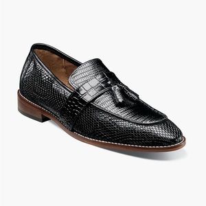 Black Snakeskin Stacy Adams Men Dress Shoes